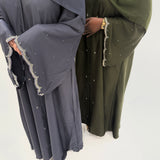 ABAYA PERLÉE GRIS