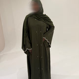 ABAYA PERLÉE KAKI