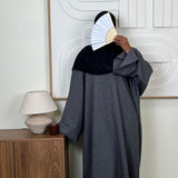 ABAYA DIYAH GRIS FONCÉ