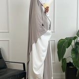 MAXI KHIMAR JERSEY PREMIUM - GRÈGE