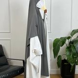 MAXI KHIMAR JERSEY PREMIUM - GRIS CLAIR