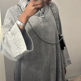 ROBE EN JEAN GRISE