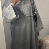 ROBE EN JEAN GRISE