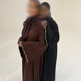 ABAYA PERLÉE MARRON