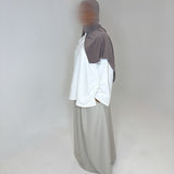 JUPE OVERSIZE ÉCRU
