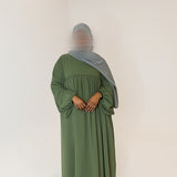 ABAYA MANCHE BOUFFANTE - KAKI