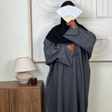 ABAYA DIYAH GRIS FONCÉ